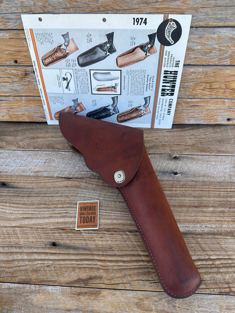 Vintage Hunter 4100 50 Leather Flap Holster For Ruger Blackhawk / Super 7 1/2"