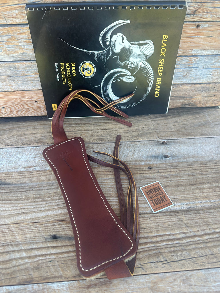 Vintage Black Sheep Deluxe Duck Strap Brown Leather Wool Lined 6 Straps