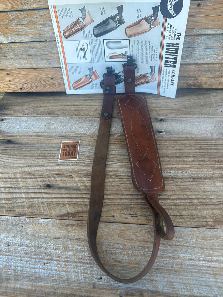 Vintage Hunter Padded Fancy Stitched Adjustable Rifle Sling w/ Swivels