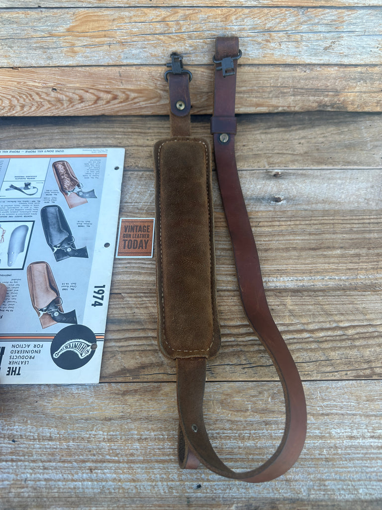 Vintage Hunter Padded Fancy Stitched Adjustable Rifle Sling w/ Swivels