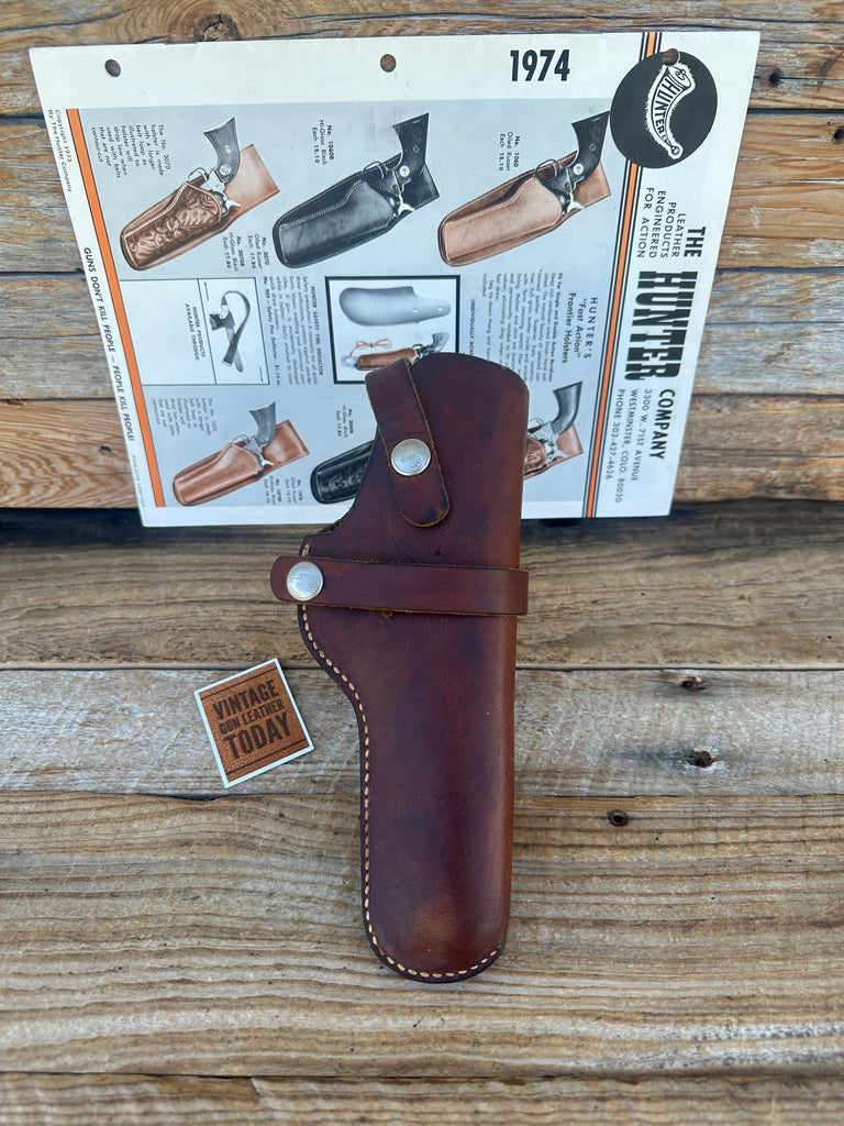 Vintage Hunter 110 8 Brown Leather Holster For .22 4.5" Browning Hi J.C. S&W