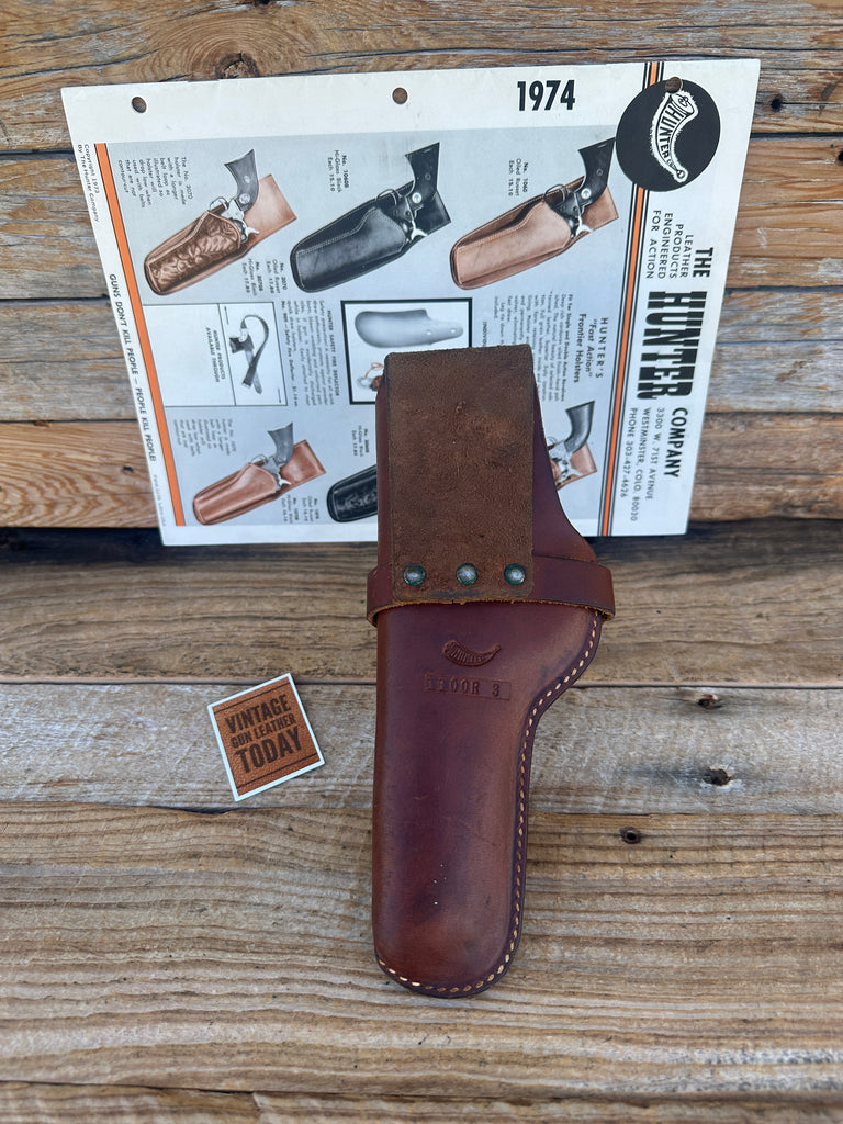 Vintage Hunter 110 8 Brown Leather Holster For .22 4.5" Browning Hi J.C. S&W