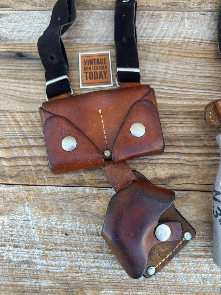 Vintage Jackass / GALCO Shoulder Holster Brown Leather For S&W N Frame Revolver