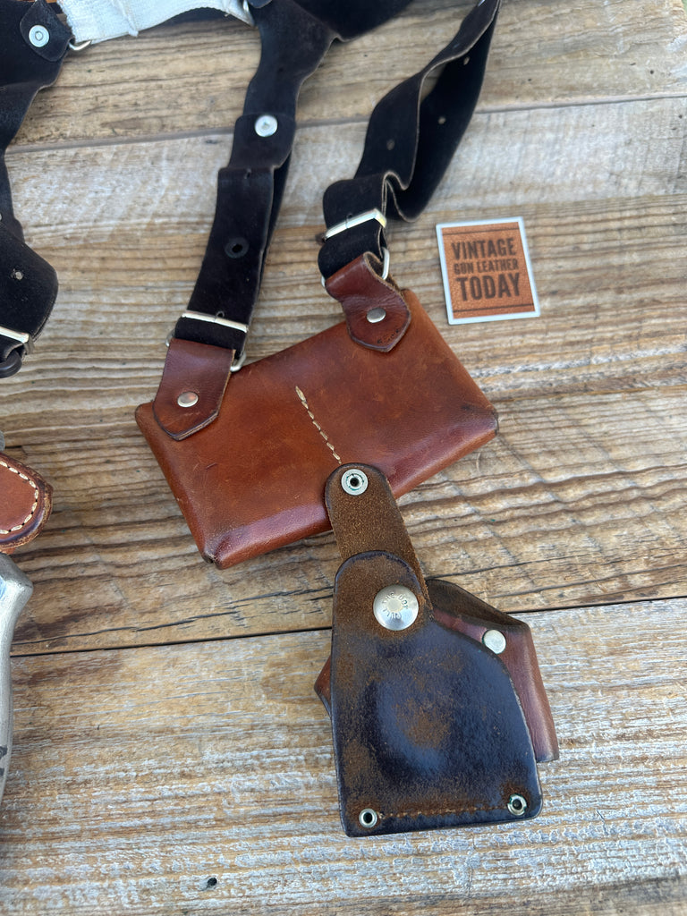 Vintage Jackass / GALCO Shoulder Holster Brown Leather For S&W N Frame Revolver