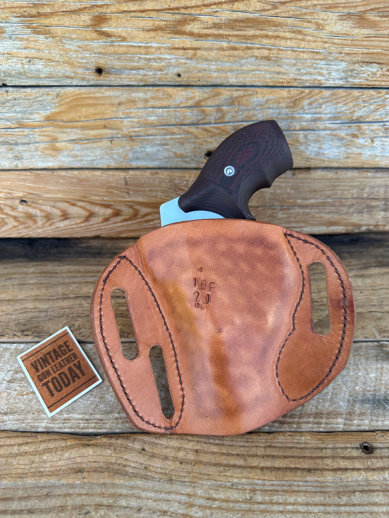 Rob Leahy Simply Rugger Brown Basket Leather Holster For S&W 940 Revolver
