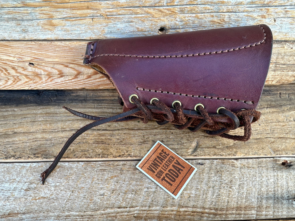 Cabellas / Triple K Leather Padded Laced Rifle / Shotgun Cheek Pad