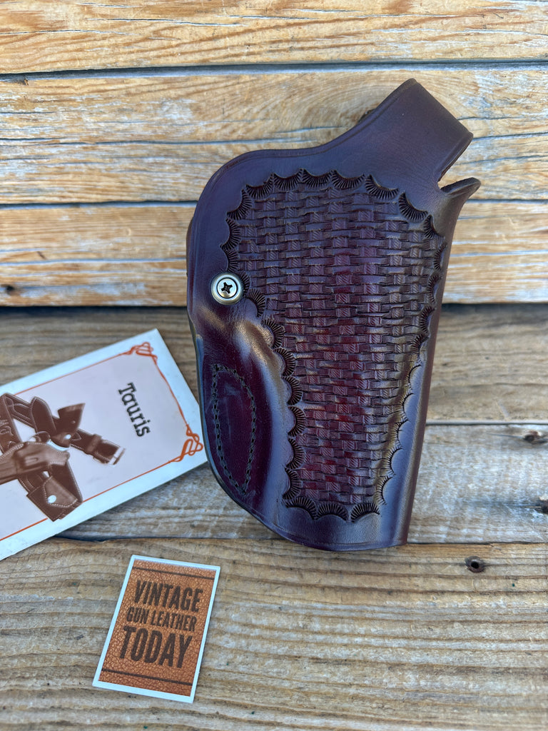 Custom TAURIS Brown Basket Dual Angle OWB Holster For S&W Moel 29 N Frame 4"