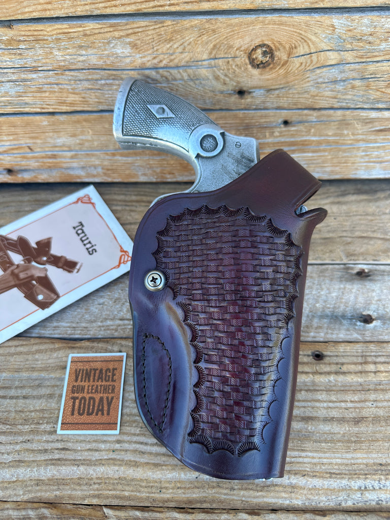 Custom TAURIS Brown Basket Dual Angle OWB Holster For S&W Moel 29 N Frame 4"