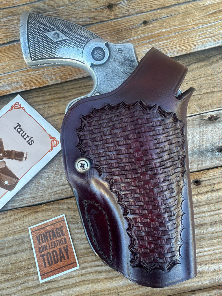 Custom TAURIS Brown Basket Dual Angle OWB Holster For S&W Moel 29 N Frame 4"