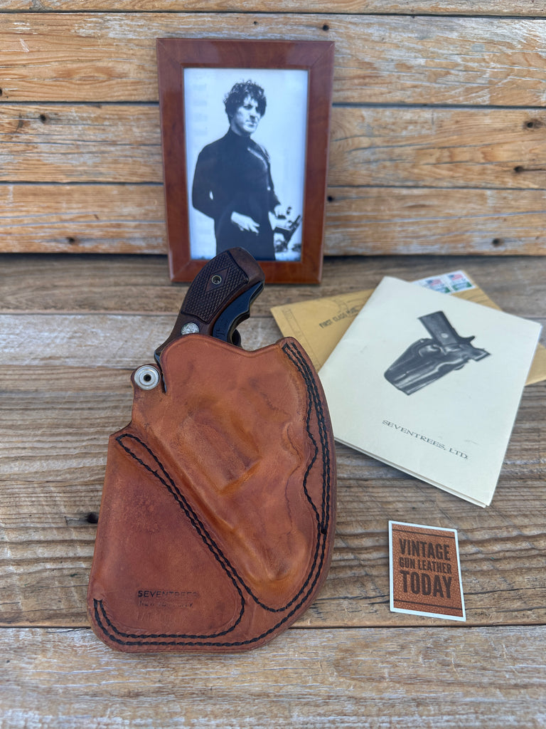 Vintage Seventrees Brown Leather IWB Holster For Smith Wesson S&W Chief 36 Right
