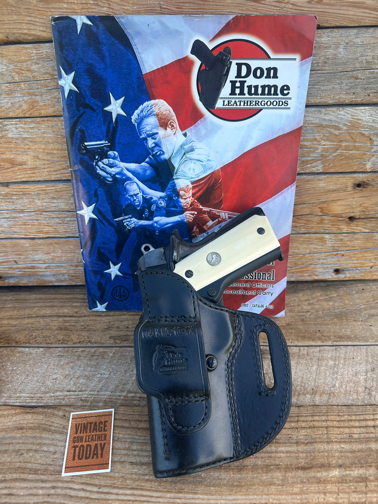 Vintage Don Hume Black Leather OWB Holster 009K For Colt 45 1911 Commander 4 1/4