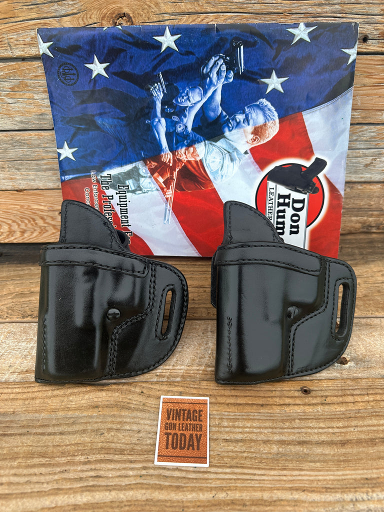 Vintage Don Hume Black Leather OWB Holster 009K For GLOCK G19 G23 G32