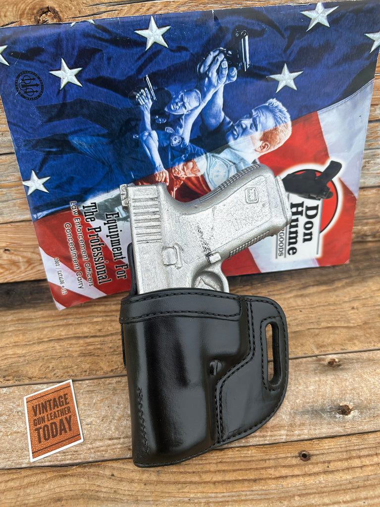 Vintage Don Hume Black Leather OWB Holster 009K For GLOCK G19 G23 G32