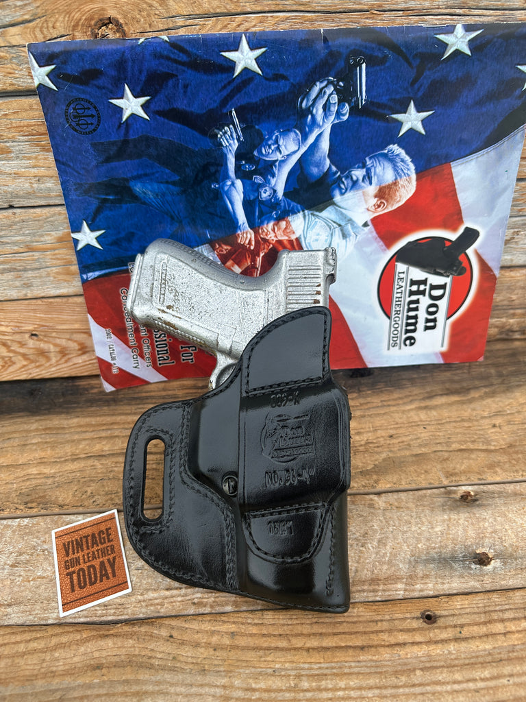 Vintage Don Hume Black Leather OWB Holster 009K For GLOCK G19 G23 G32