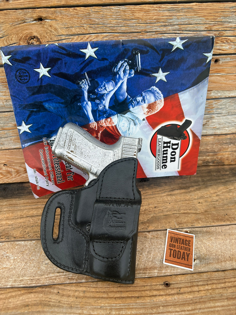 Vintage Don Hume Black Leather OWB Holster 009K For GLOCK G19 G23 G32