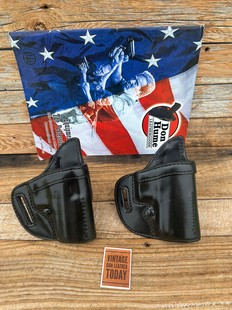 Vintage Don Hume Brown / Black Leather OWB Holster 009K For USP 40 9mm .357