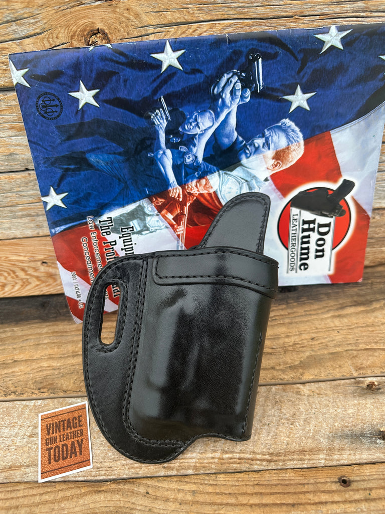 Vintage Don Hume 009K Black leather OWB Holster For GLOCK 17 22 31 TLR-1 Light