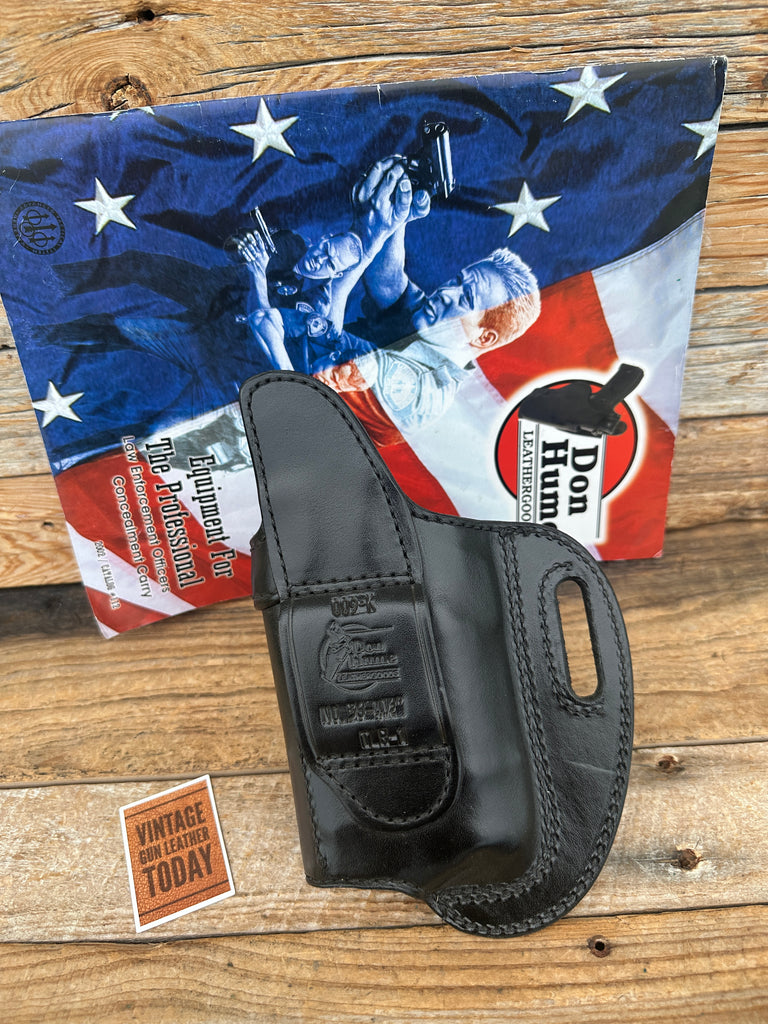 Vintage Don Hume 009K Black leather OWB Holster For GLOCK 17 22 31 TLR-1 Light