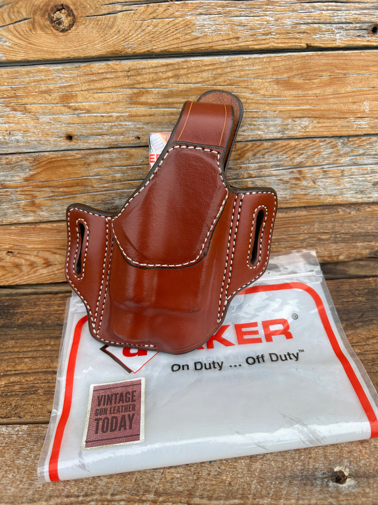 AKER Brown Leather Holster for S&W M&P Compact 40 w/ XC1 Surefire Light