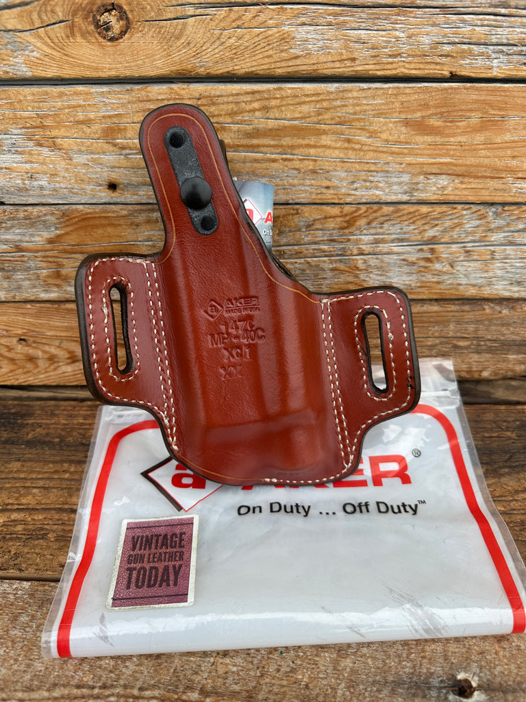 AKER Brown Leather Holster for S&W M&P Compact 40 w/ XC1 Surefire Light