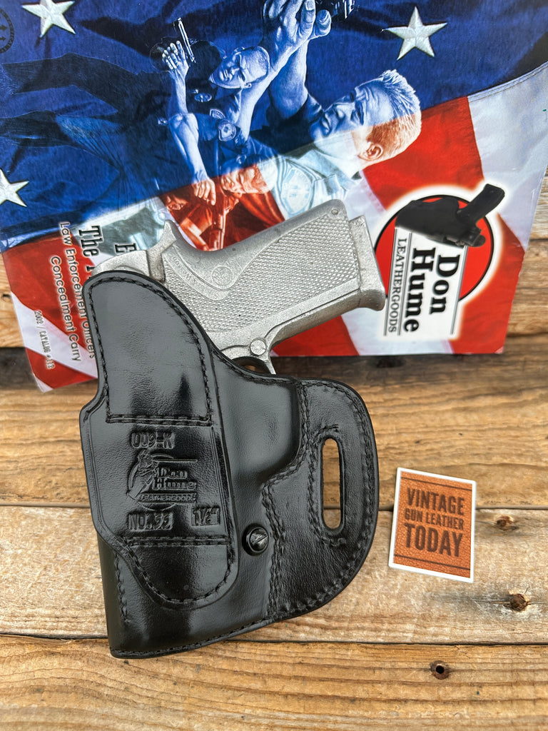 intage Don Hume Black Leather OWB Holster 009K For Smith Wesson 4516-1 457 S&W