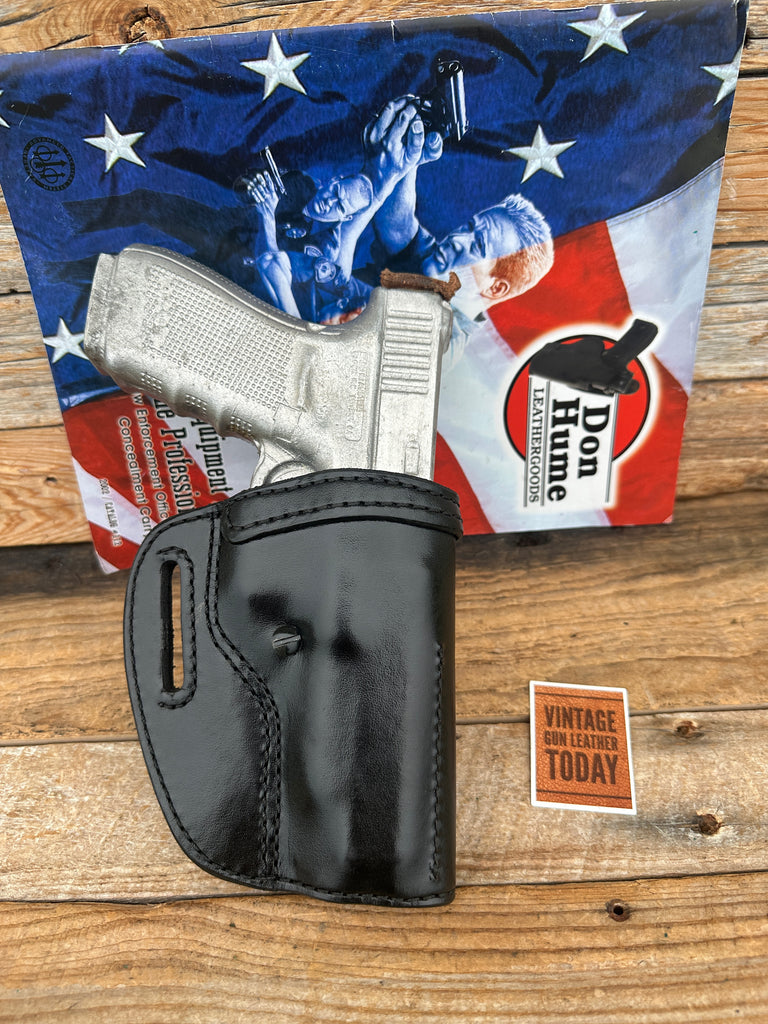 Vintage Don Hume Black Leather OWB Holster 009K For GLOCK G41