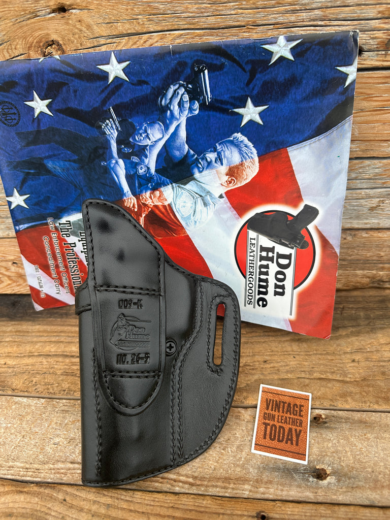 Vintage Don Hume Black Leather OWB Holster 009K For Beretta 92 92F 92G 96 96D