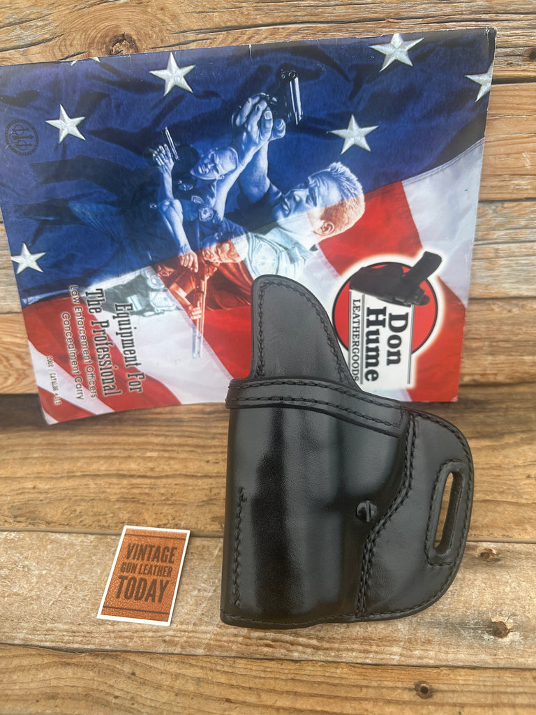 Vintage Don Hume Black Leather OWB Holster 009K 99 For Smith Wesson 99