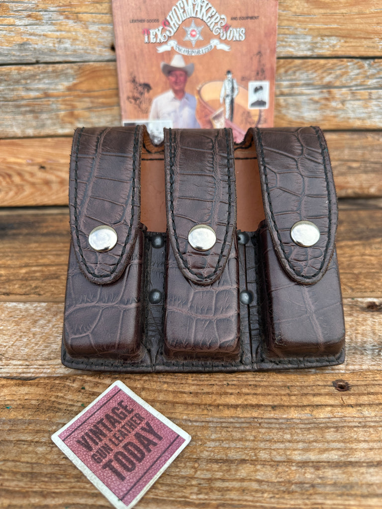 Tex Shoemaker Faux Alligator Triple Double Stack Magazine Carrier Experimental