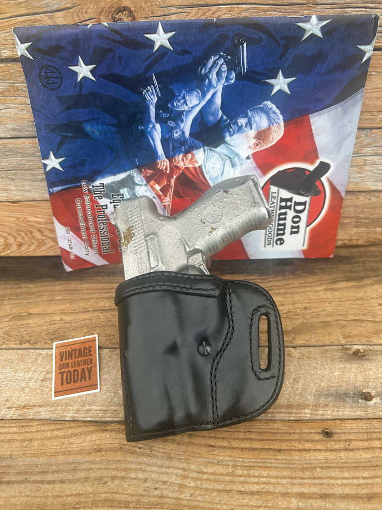 Vintage Don Hume Black Leather OWB Holster 009K 99 For Smith Wesson 99