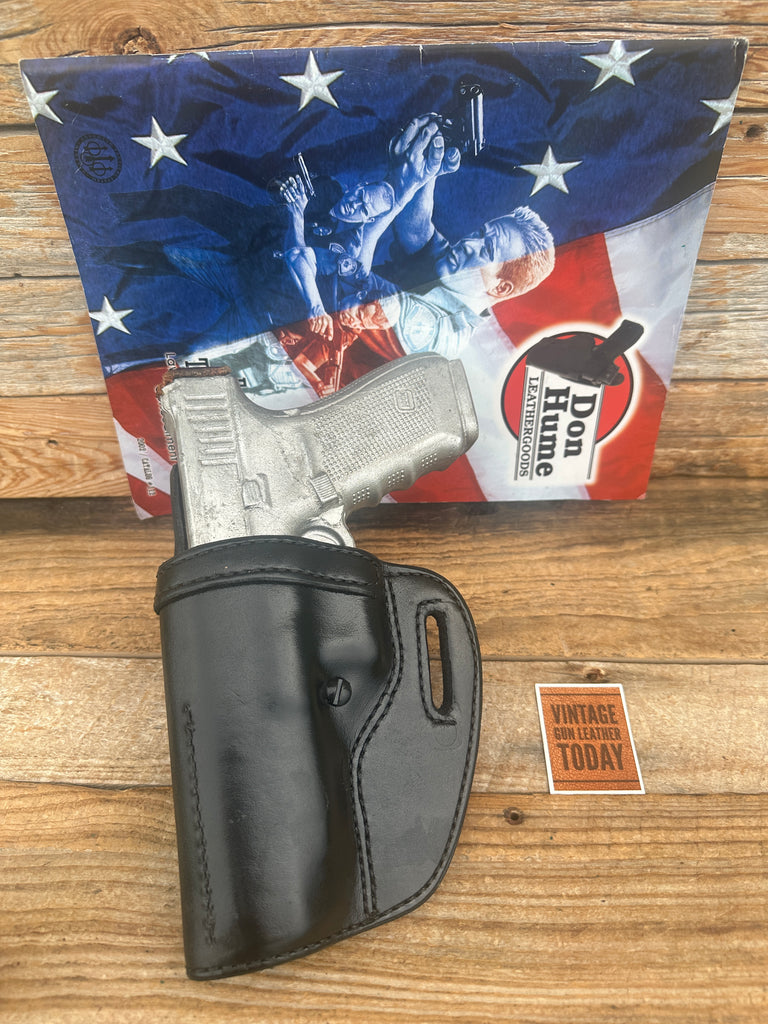 Vintage Don Hume Black Leather OWB Holster 009K For GLOCK G41
