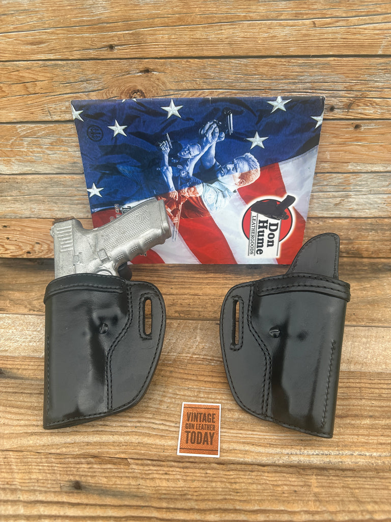 Vintage Don Hume Black Leather OWB Holster 009K For GLOCK G41