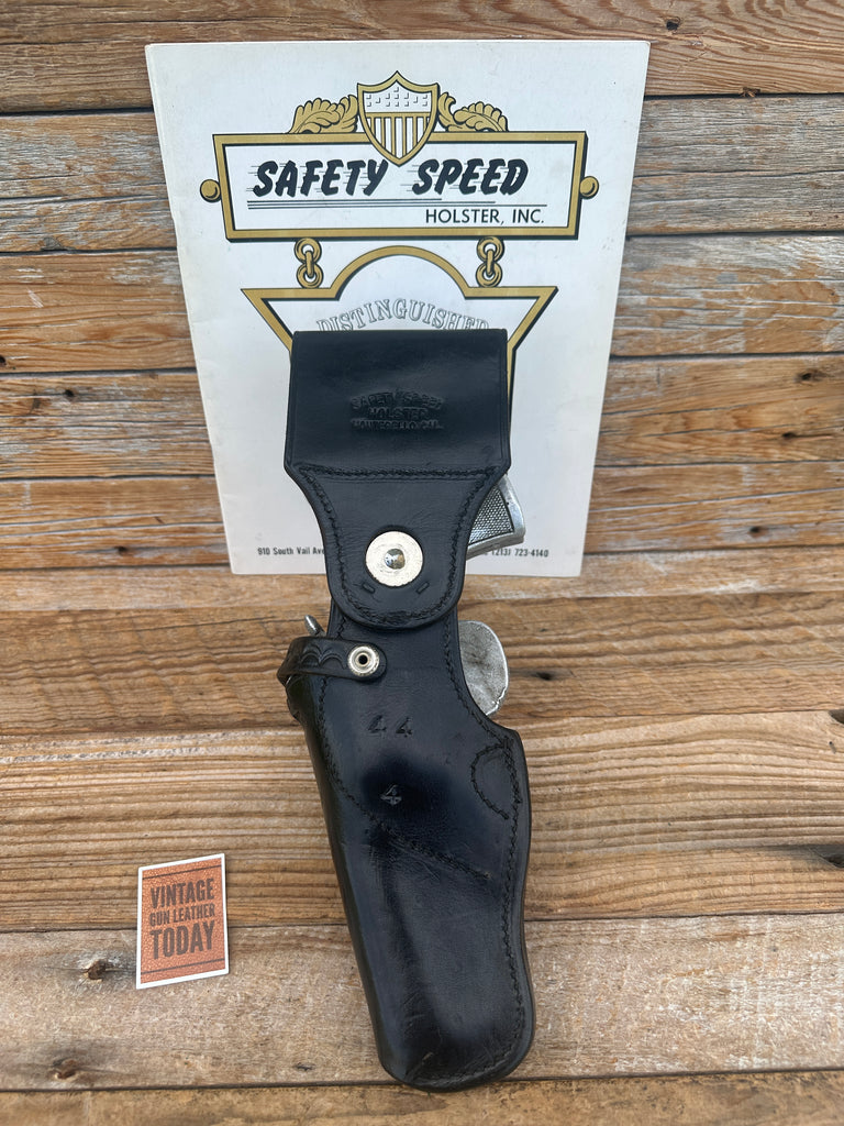 Vintage Safety Speed Black Basket Swivel Holster For S&W Colt S&W 4" N Revolver