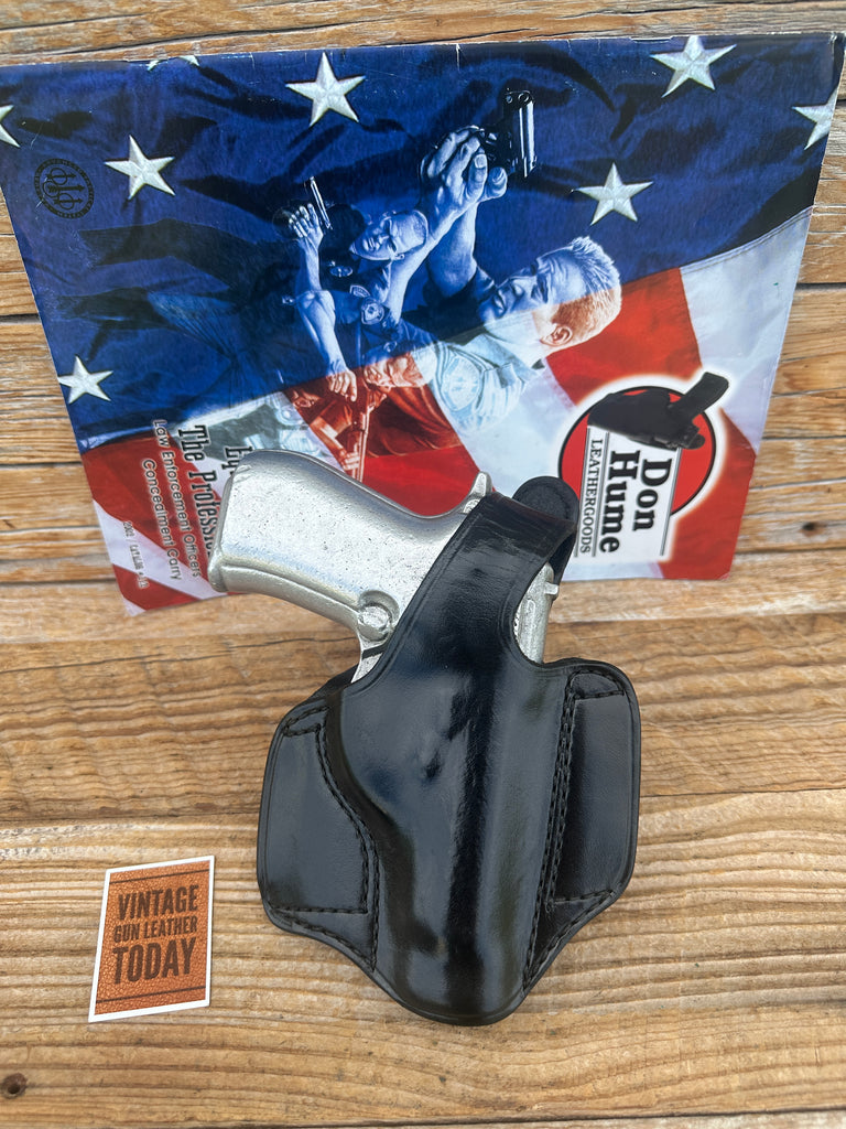 Vintage Don Hume H721 31 Black Leather Holster for Beretta 84B Cheetah Round