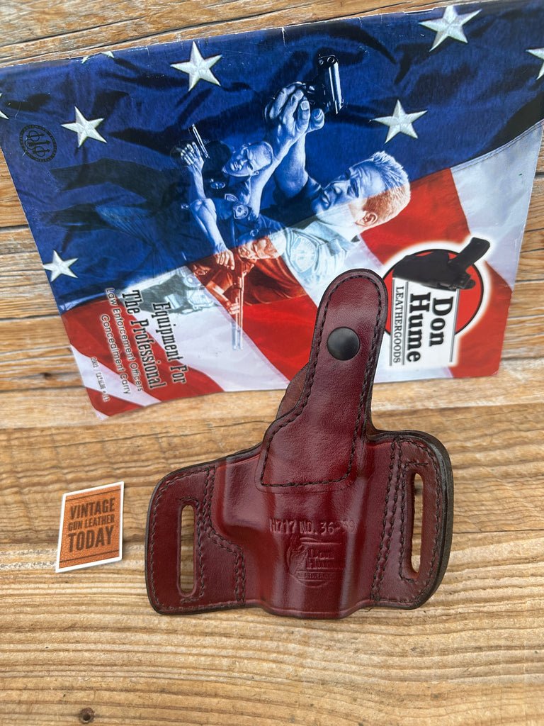 Vintage Don Hume H717 36-39 Saddle Brown Leather Holster For GLOCK G39