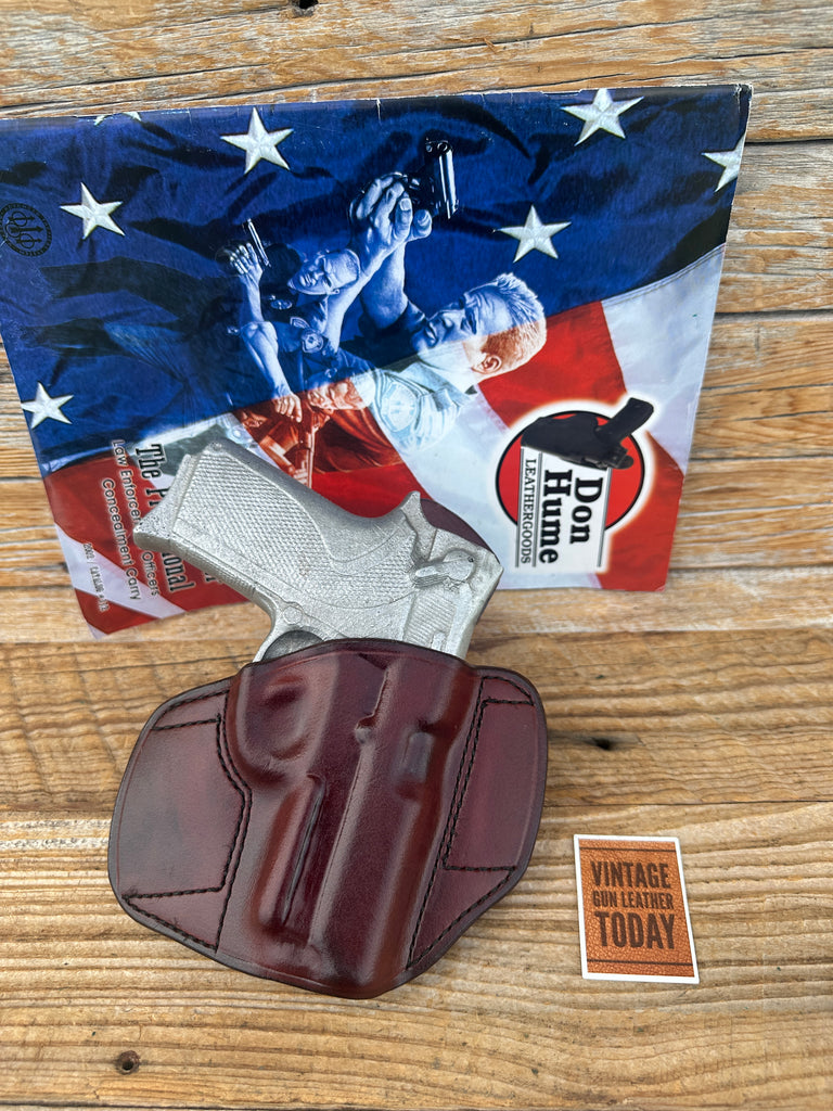 Vintage Don Hume H721 28-1T Brown Leather OWB Holster For S&W 3913 TSW