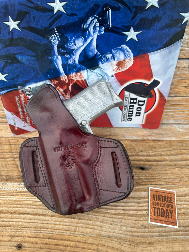 Vintage Don Hume H721 28-1T Brown Leather OWB Holster For S&W 3913 TSW