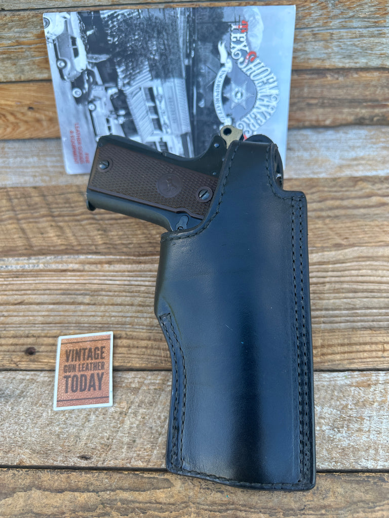Vintage Tex Shoemaker 45H Black Lined Leather Holster 45 1911 Government