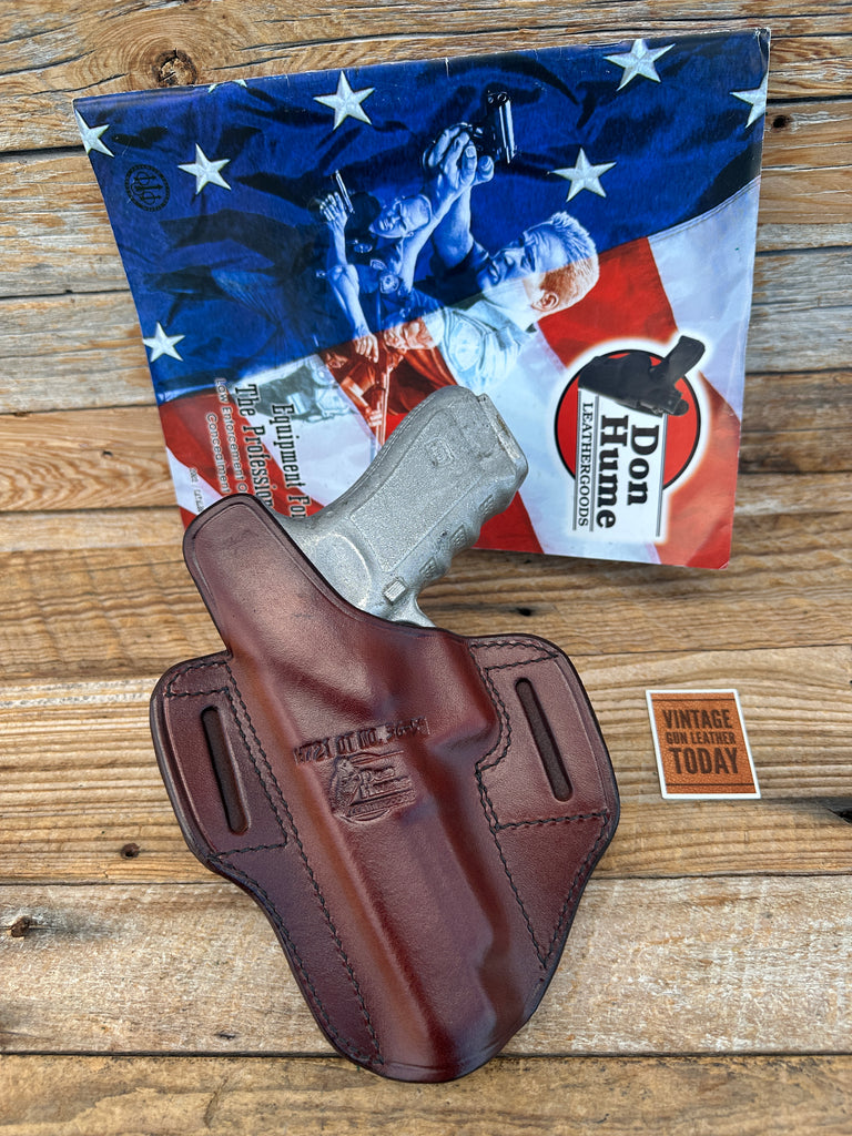 Vintage Don Hume Brown Leather H721 36-5 OT Agent 9 Holster for GLOCK G34 G35