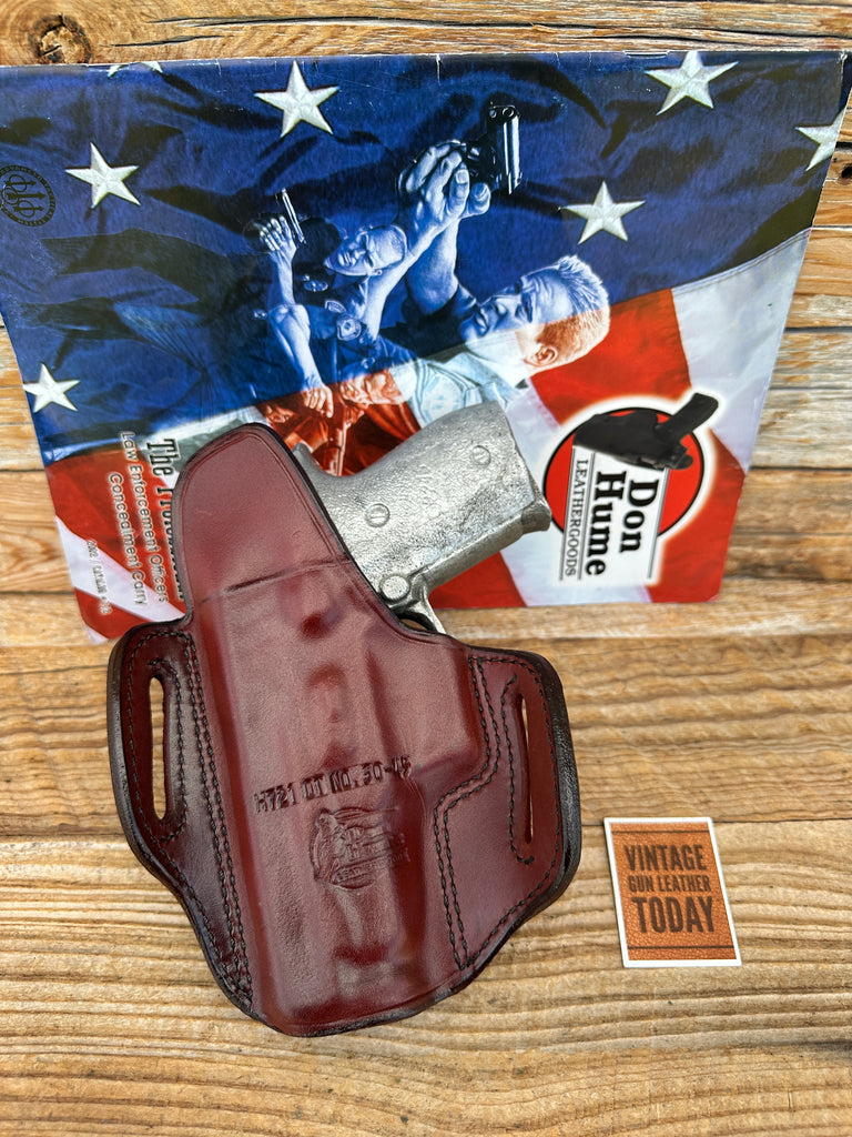 Don Hume Black / Brown Leather H721 30-45 Open Top OWB Holster For Sig P245 P245