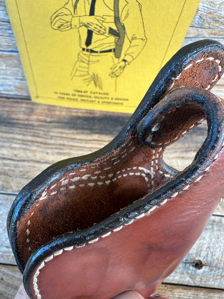 Vintage Bianchi Cyclone Leather Sued Lined Holster For 2.5" Smith Wesson K Ruger