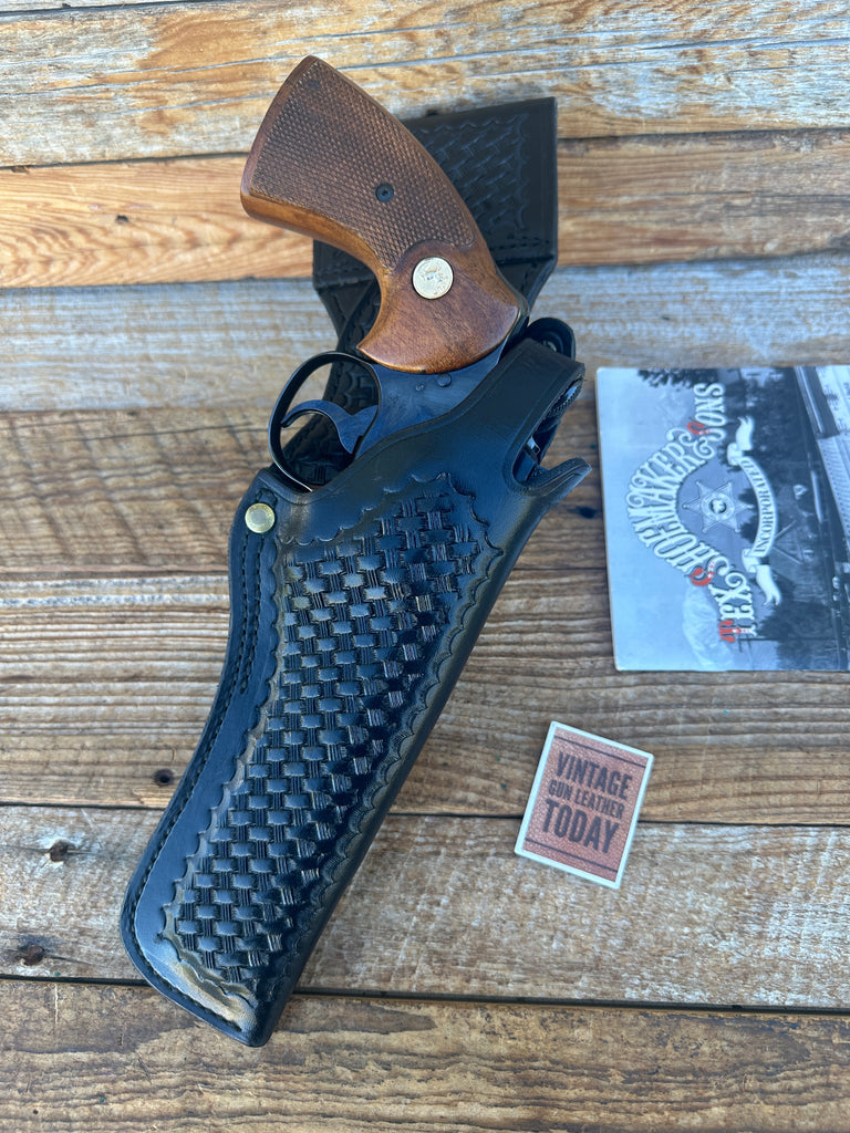 Vintage Tex Shoemaker 47A CHP Duty Basket Leather Swivel Holster Walking Dead