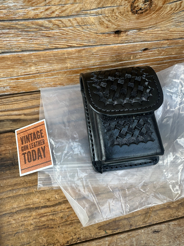 AKER 558 Black Basket Leather Duty Double Narcan / Glove Holder