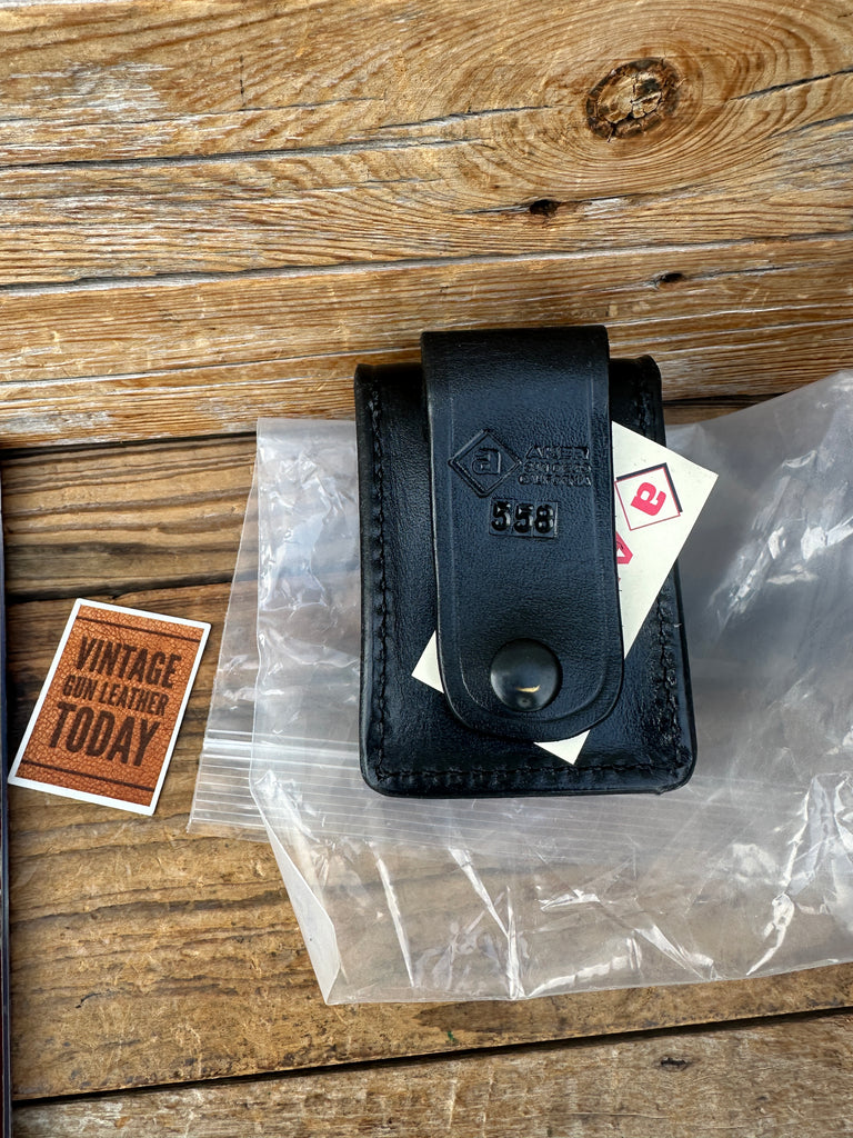 AKER 558 Black Basket Leather Duty Double Narcan / Glove Holder