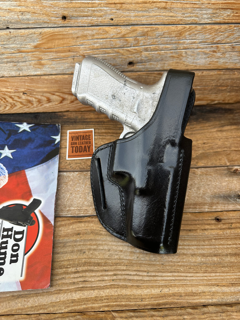 Don Hume H722 Natural Brown / Black Leather OWB Holster For GLOCK 17 22 31