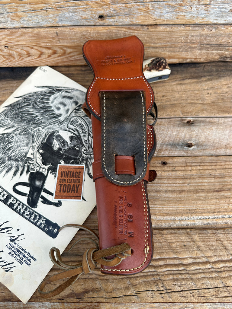 Alfonsos Brown Leather Suede Lined Western Holster for 6" K Frame Revolver #2