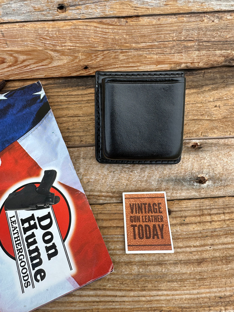 Don Hume Black Leather Police Duty Open Top Multi Use Accessory Case TR9