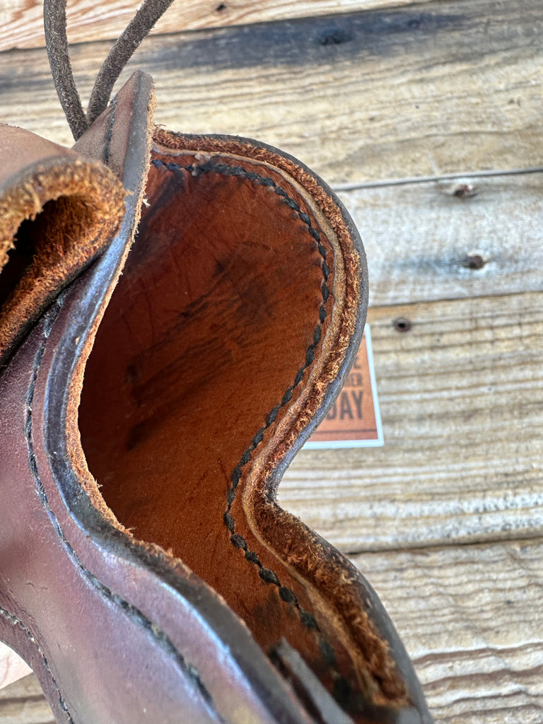 Brown Leather Cross Draw Border Stamped Lined Holster For Blackhawk 4 5/8"