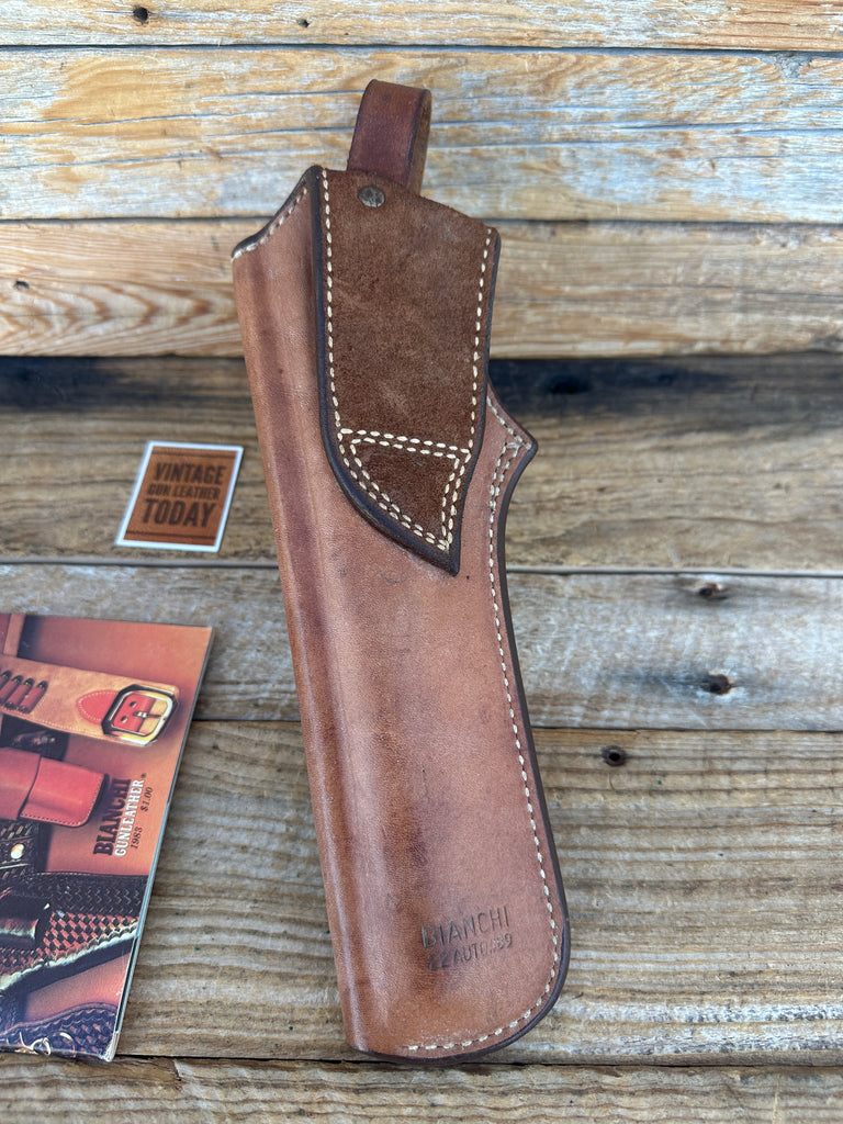 Vintage Bianchi #89 Protector Brown Leather Lined Holster for .22 Auto