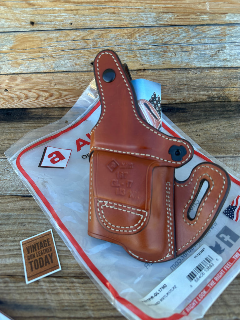 AKER Brown Leather OWB Holster For GLOCK G17 G22 G31 M3 TLR1 TLR2